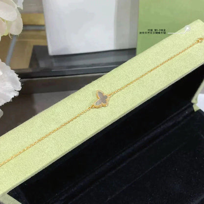 [Vintora]BRACELET PAPILLON EN NACRE NOIRE