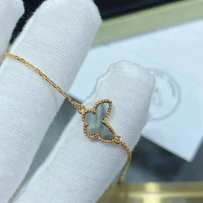 [Vintora]BRACELET PAPILLON EN NACRE NOIRE