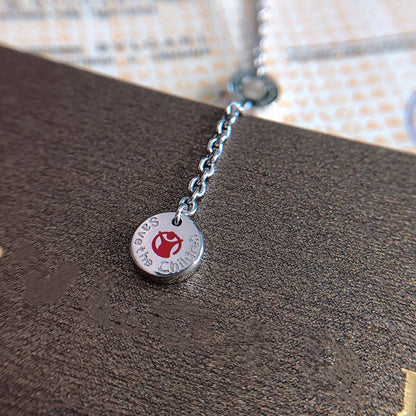 [Vintora]ZERO 1 BLACK CERAMIC SILVER NECKLACE