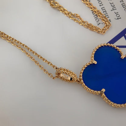 [Vintora]COLLIER TRÈFLE 25MM TURQUOISE OR ROSE