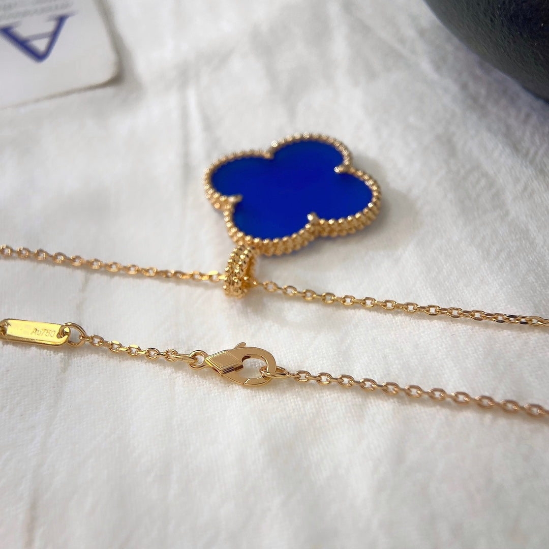 [Vintora]COLLIER TRÈFLE 25MM TURQUOISE OR ROSE