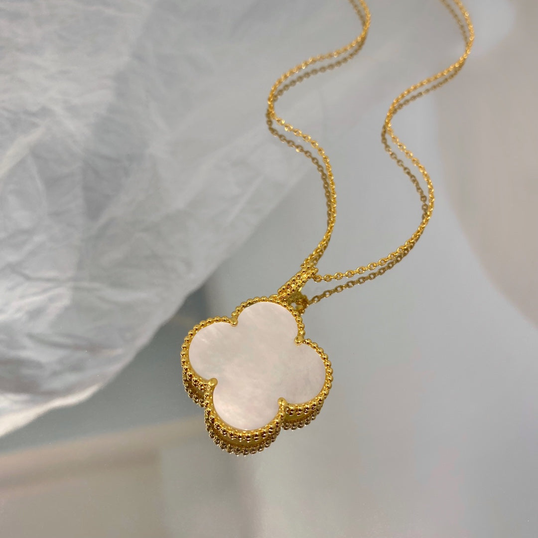 [Vintora]COLLIER PENDENTIF TRÈS GRAND TRÈFLE 25MM NOP