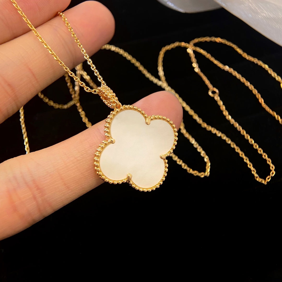 [Vintora]COLLIER PENDENTIF TRÈS GRAND TRÈFLE 25MM NOP