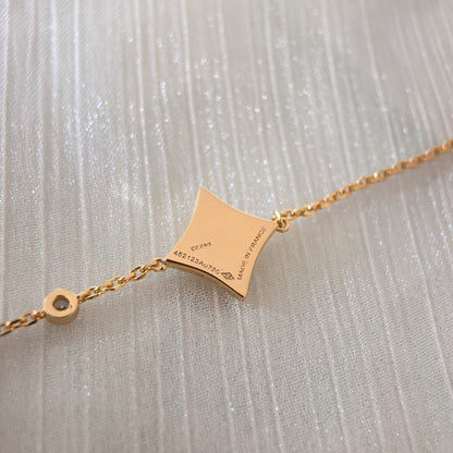 [Vintora]COLOR STAR PINK GOLD DIAMOND BRACELET