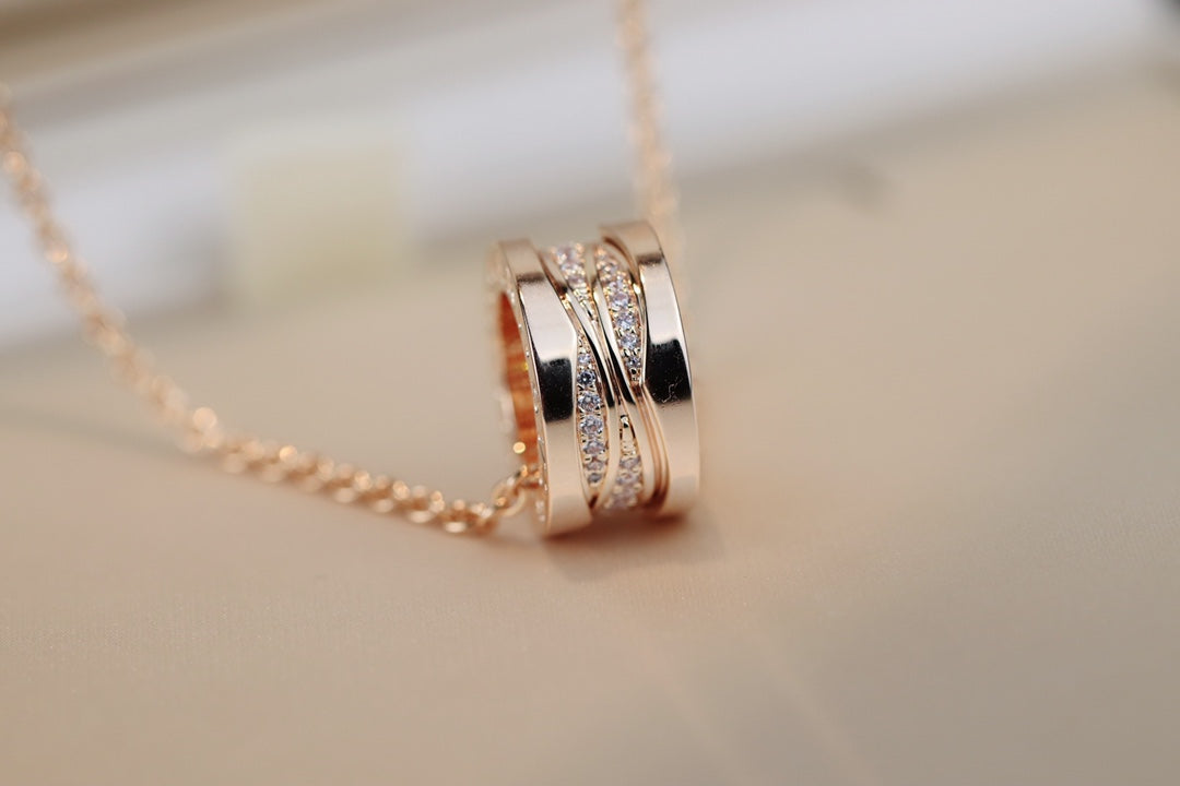 [Vintora]ZERO 1 PINK GOLD DIAMOND NECKLACE