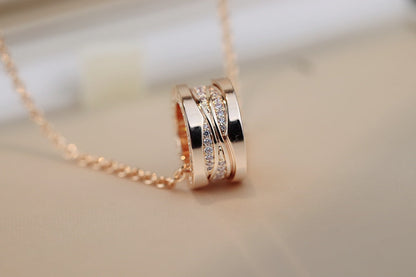 [Vintora]ZERO 1 PINK GOLD DIAMOND NECKLACE