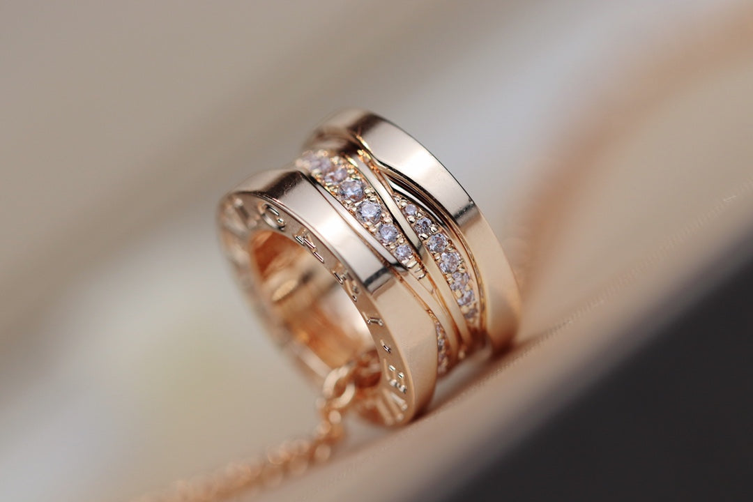 [Vintora]ZERO 1 PINK GOLD DIAMOND NECKLACE