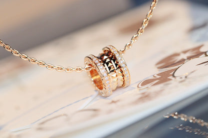 [Vintora]ZERO 1 ROCK PEDANT PINK GOLD NECKLACE