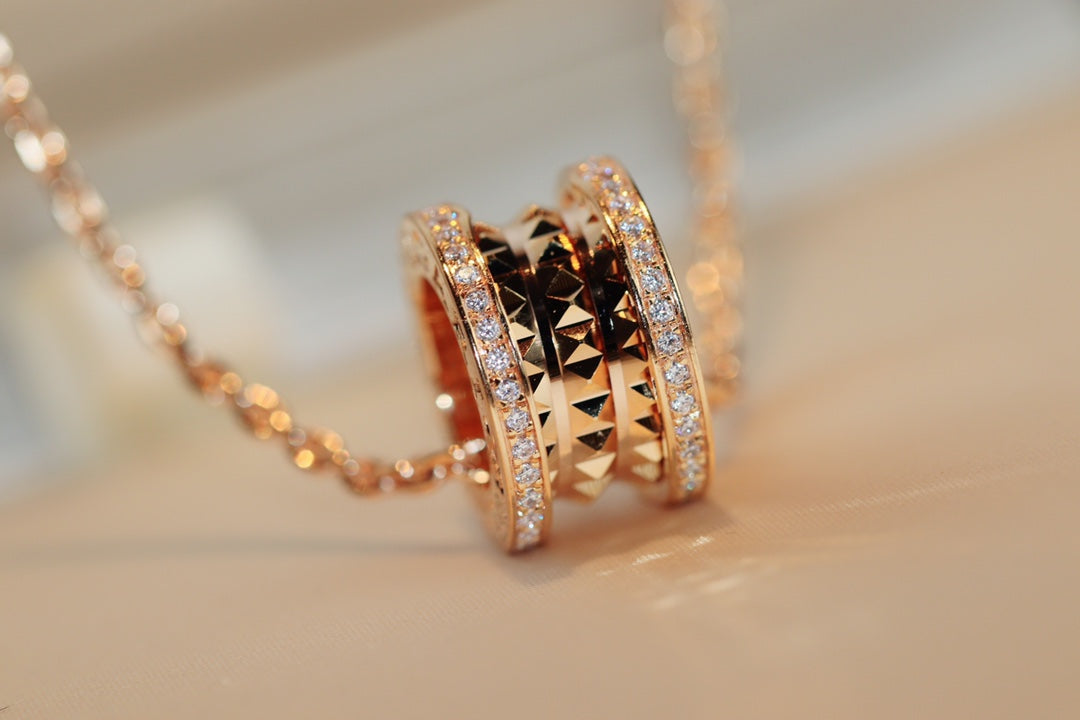 [Vintora]ZERO 1 ROCK PEDANT PINK GOLD NECKLACE
