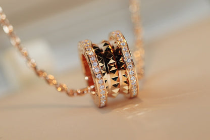 [Vintora]ZERO 1 ROCK PEDANT PINK GOLD NECKLACE