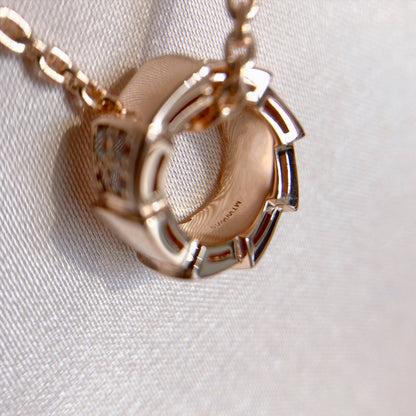 [Vintora]SERPENTI PEDANT DIAMOND PINK GOLD NECKLACE