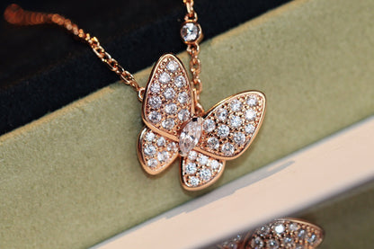 [Vintora]COLLIER DIAMANT PAPILLON