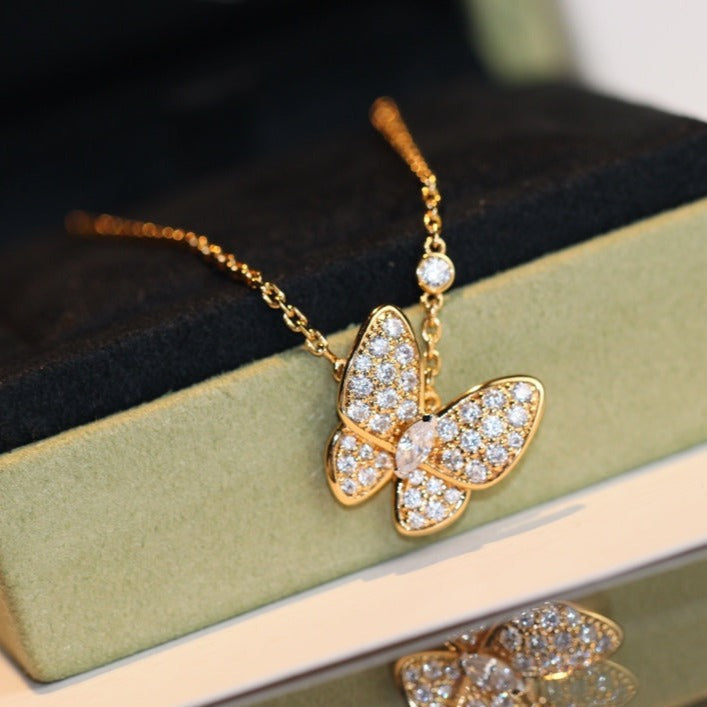 [Vintora]COLLIER DIAMANT PAPILLON
