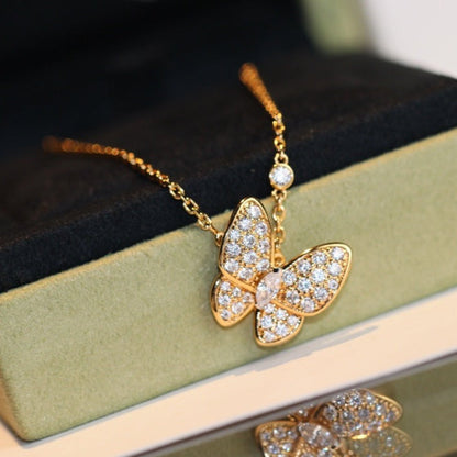 [Vintora]COLLIER DIAMANT PAPILLON
