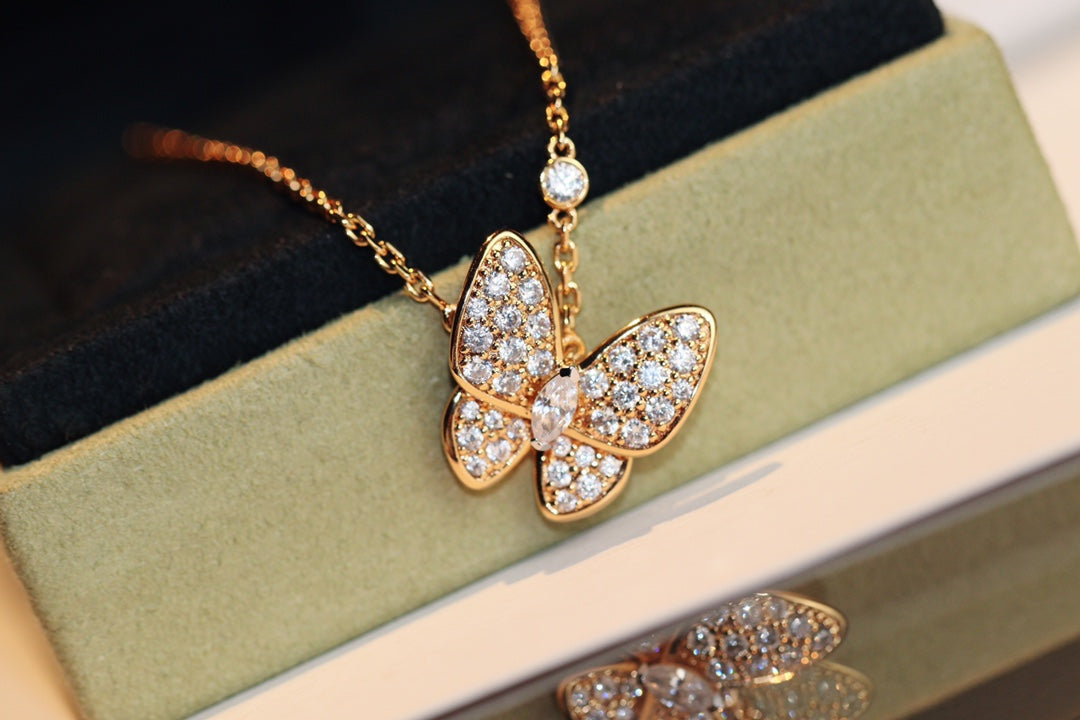 [Vintora]COLLIER DIAMANT PAPILLON