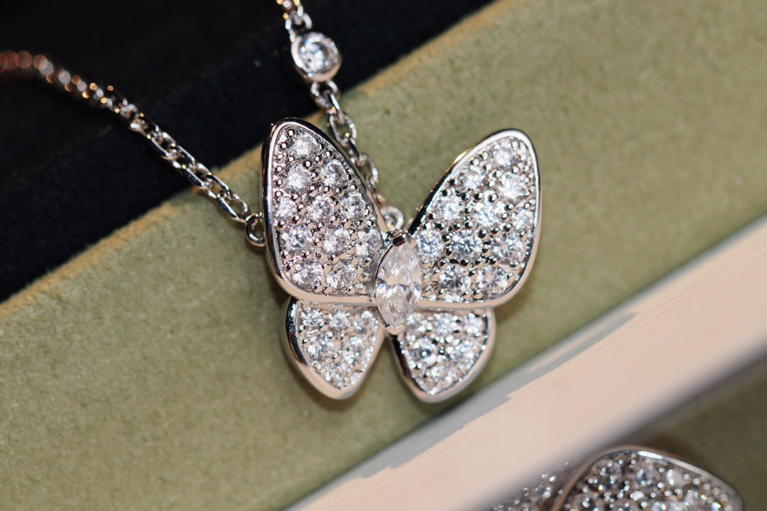 [Vintora]COLLIER DIAMANT PAPILLON