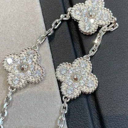 [?Vintora] CLOVER 5 MOTIF FULL DIAMOND BRACELET COLLECTION