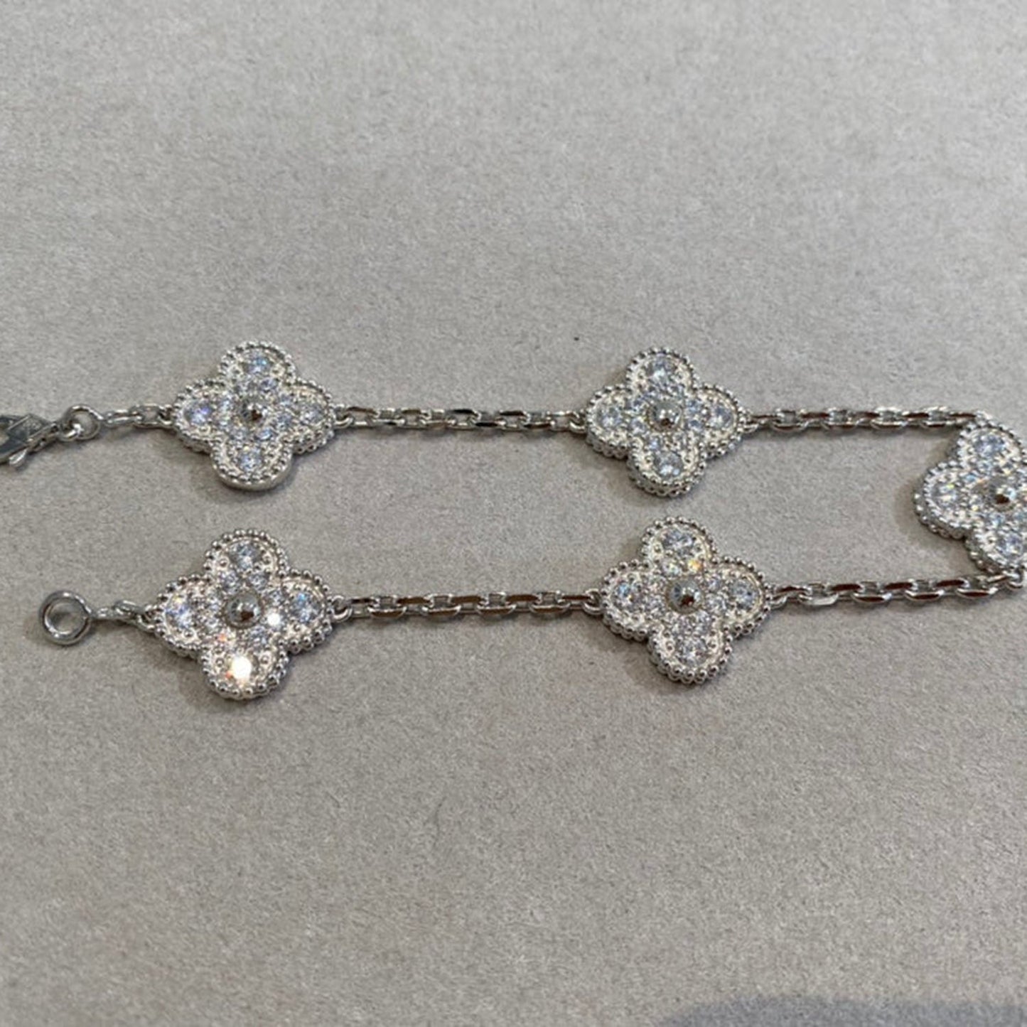 [?Vintora] CLOVER 5 MOTIF FULL DIAMOND BRACELET COLLECTION