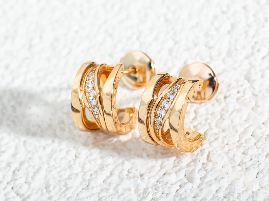 [Vintora]ZERO 1 PINK GOLD DIAMONDS EARRINGS