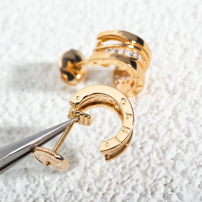 [Vintora]ZERO 1 PINK GOLD DIAMONDS EARRINGS