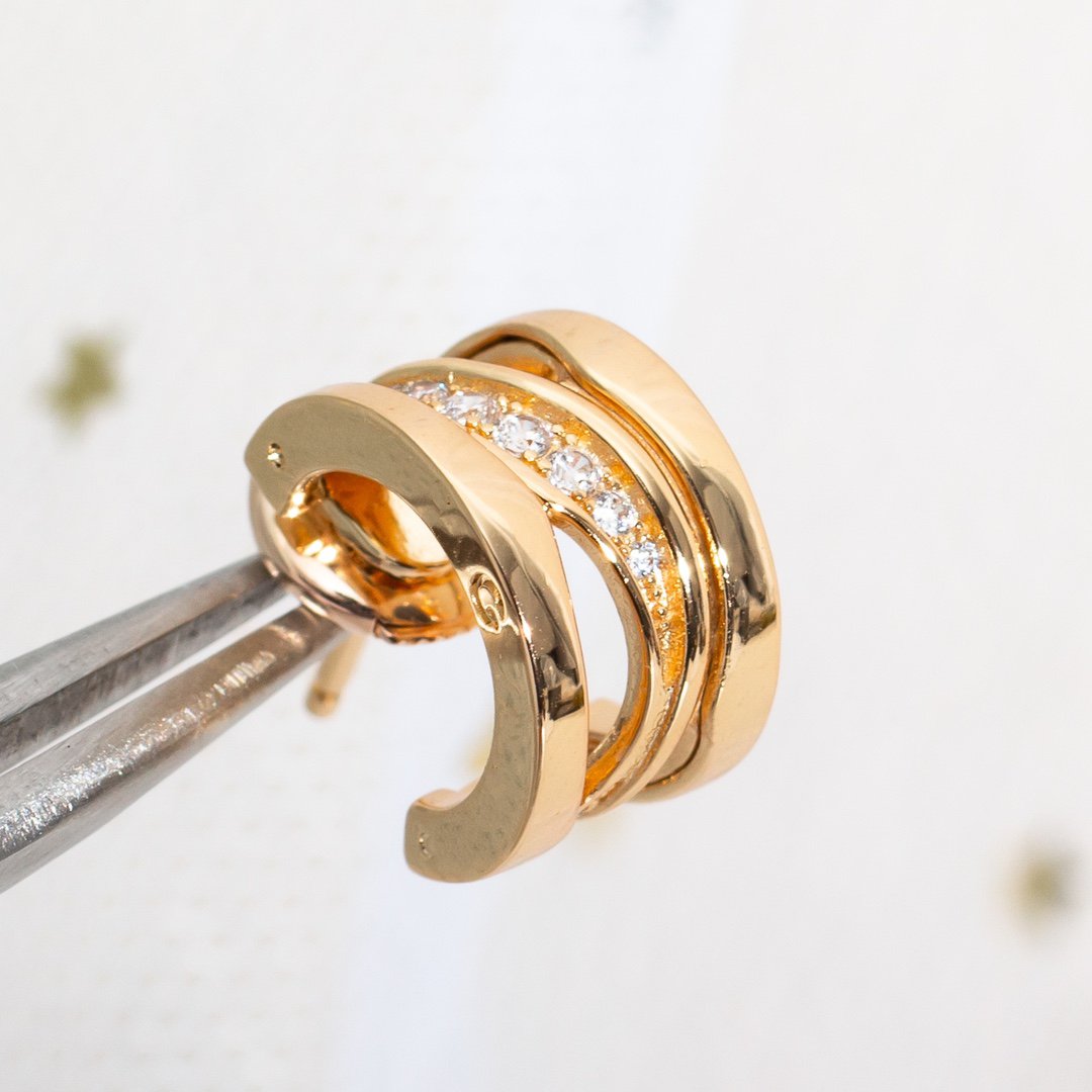 [Vintora]ZERO 1 PINK GOLD DIAMONDS EARRINGS