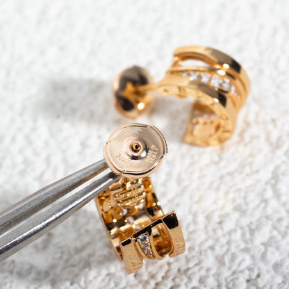 [Vintora]ZERO 1 PINK GOLD DIAMONDS EARRINGS