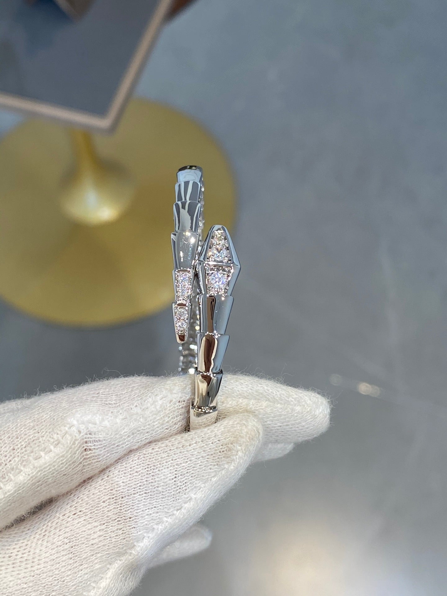 [Vintora]SERPENTI BRACELET DIAMONDS SILVER