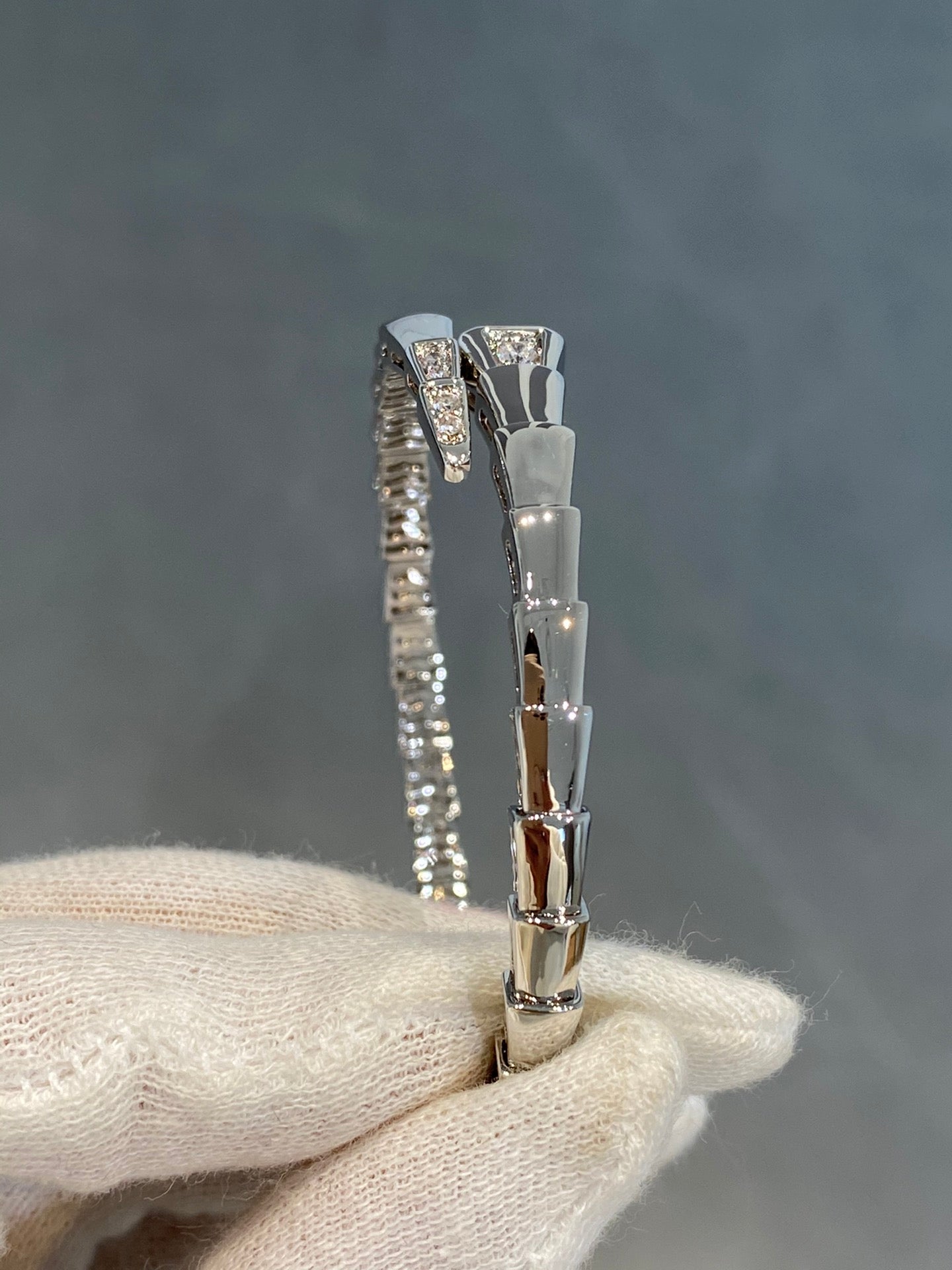 [Vintora]SERPENTI BRACELET DIAMONDS SILVER