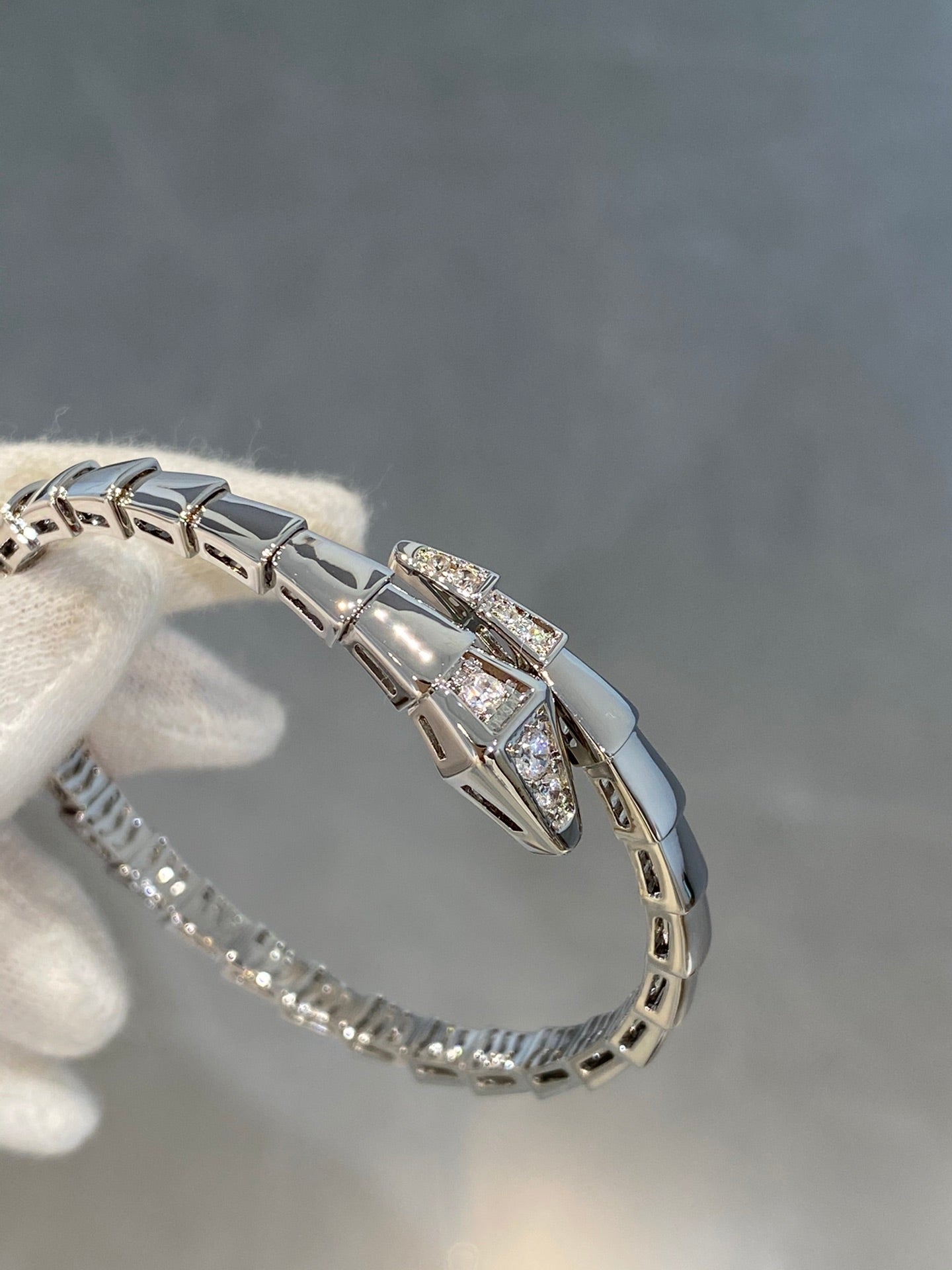 [Vintora]SERPENTI BRACELET DIAMONDS SILVER