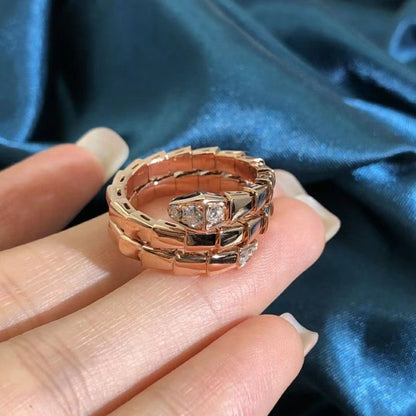 [Vintora]SERPENTS DOUBLE ROW DIAMOND RING