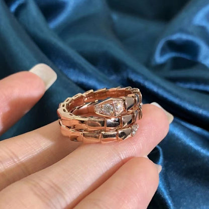 [Vintora]SERPENTS DOUBLE ROW DIAMOND RING