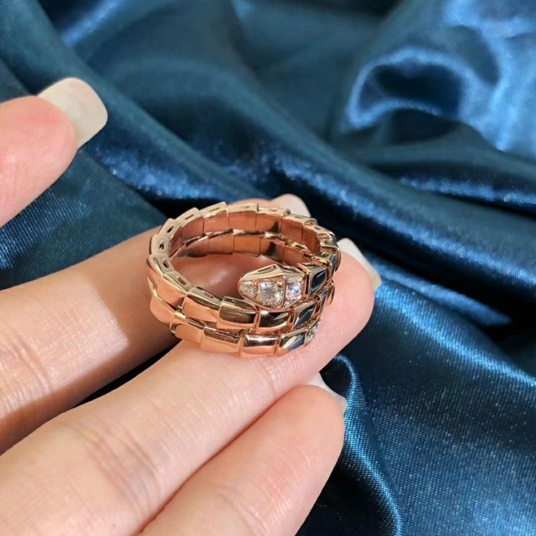 [Vintora]SERPENTS DOUBLE ROW DIAMOND RING