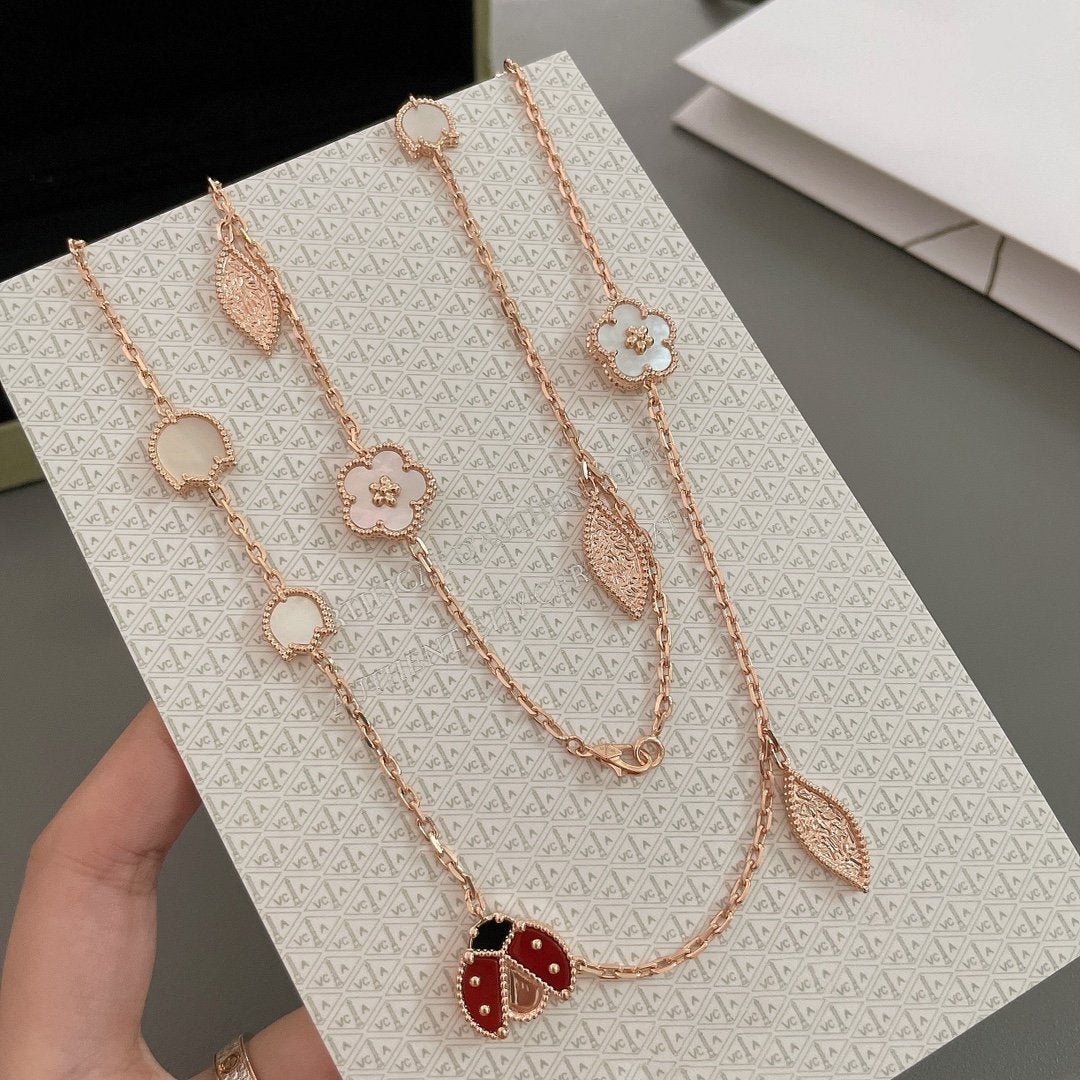 [Vintora]COLLIER LUCKY SPRING 15 MOTIFS OR ROSE