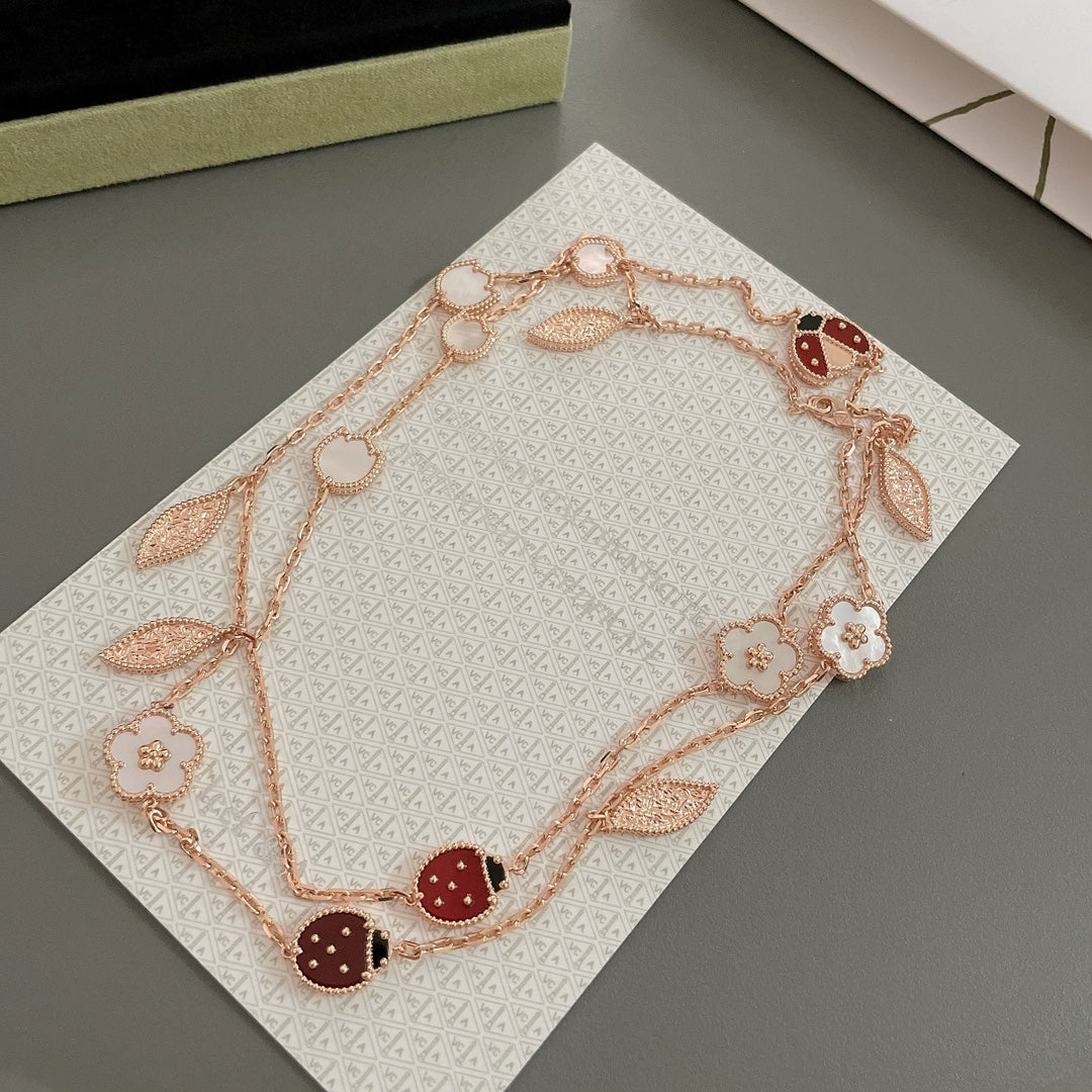 [Vintora]COLLIER LUCKY SPRING 15 MOTIFS OR ROSE