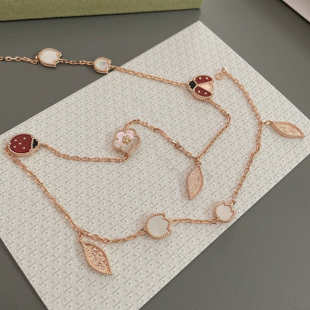 [Vintora]COLLIER LUCKY SPRING 15 MOTIFS OR ROSE