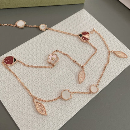 [Vintora]COLLIER LUCKY SPRING 15 MOTIFS OR ROSE