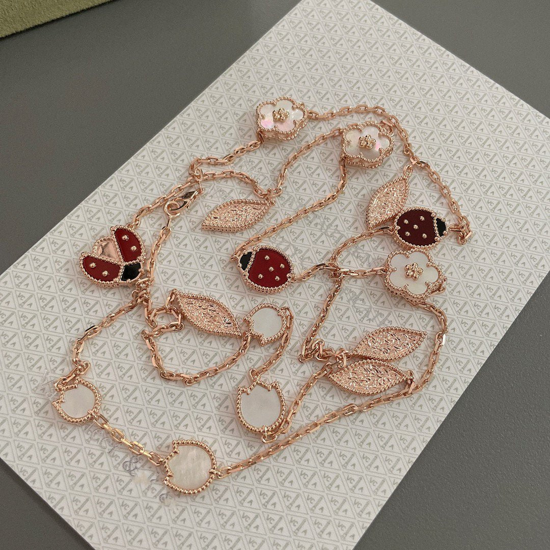 [Vintora]COLLIER LUCKY SPRING 15 MOTIFS OR ROSE