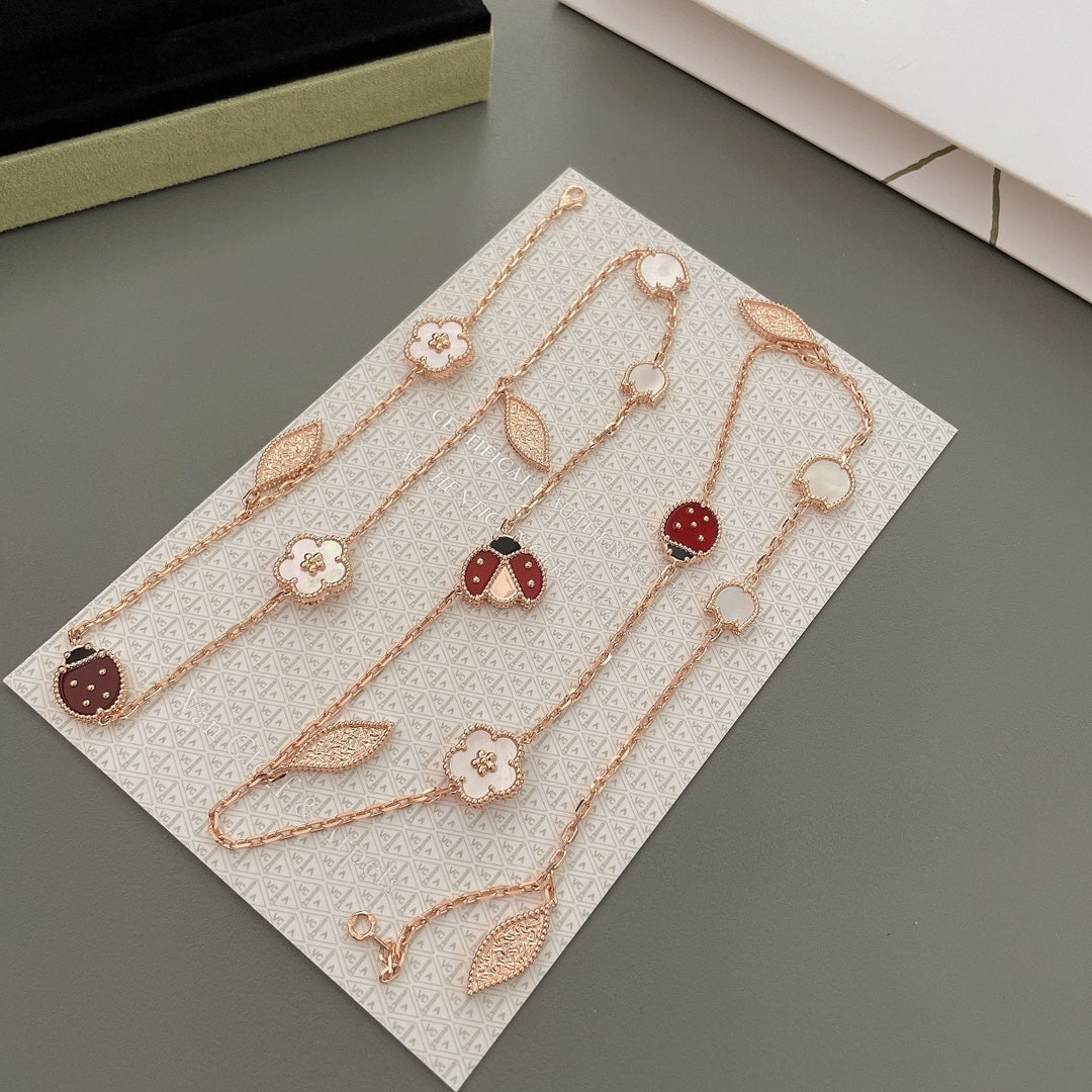 [Vintora]COLLIER LUCKY SPRING 15 MOTIFS OR ROSE