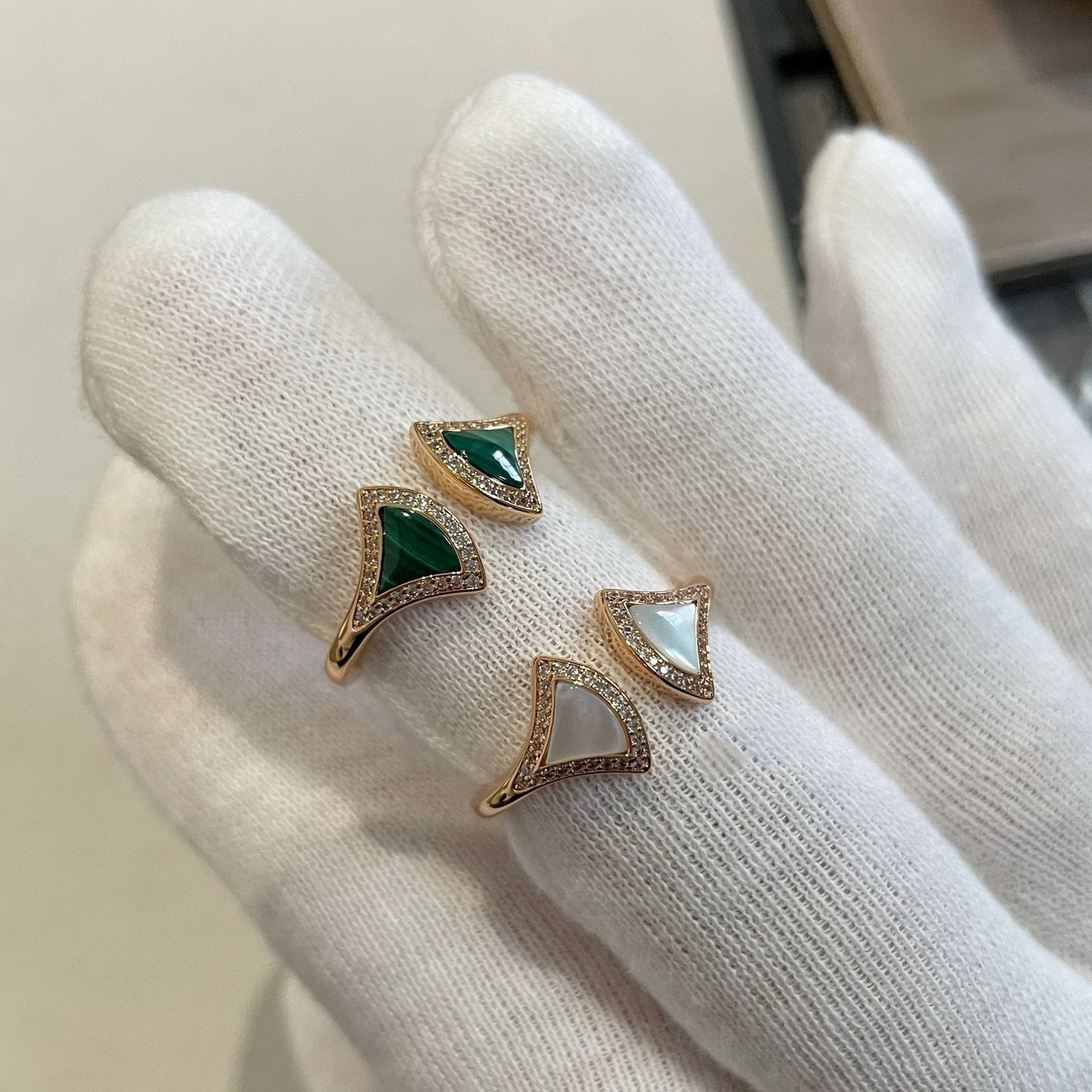 [Vintora]DREAM MOP DIAMOND OPEN RING