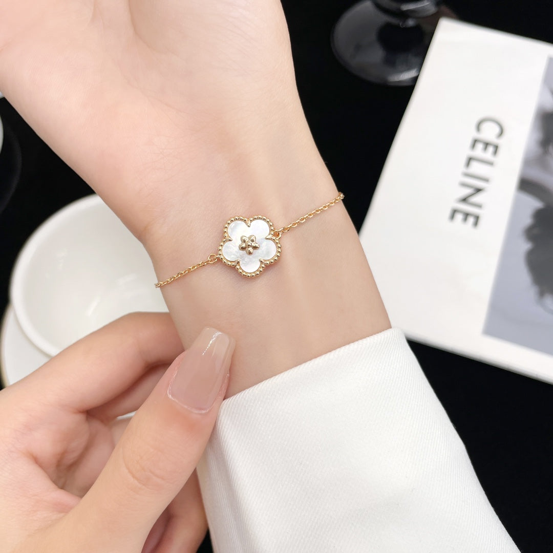 [Vintora]BRACELET NACRE ROSE GOLD PORTE-BONHEUR