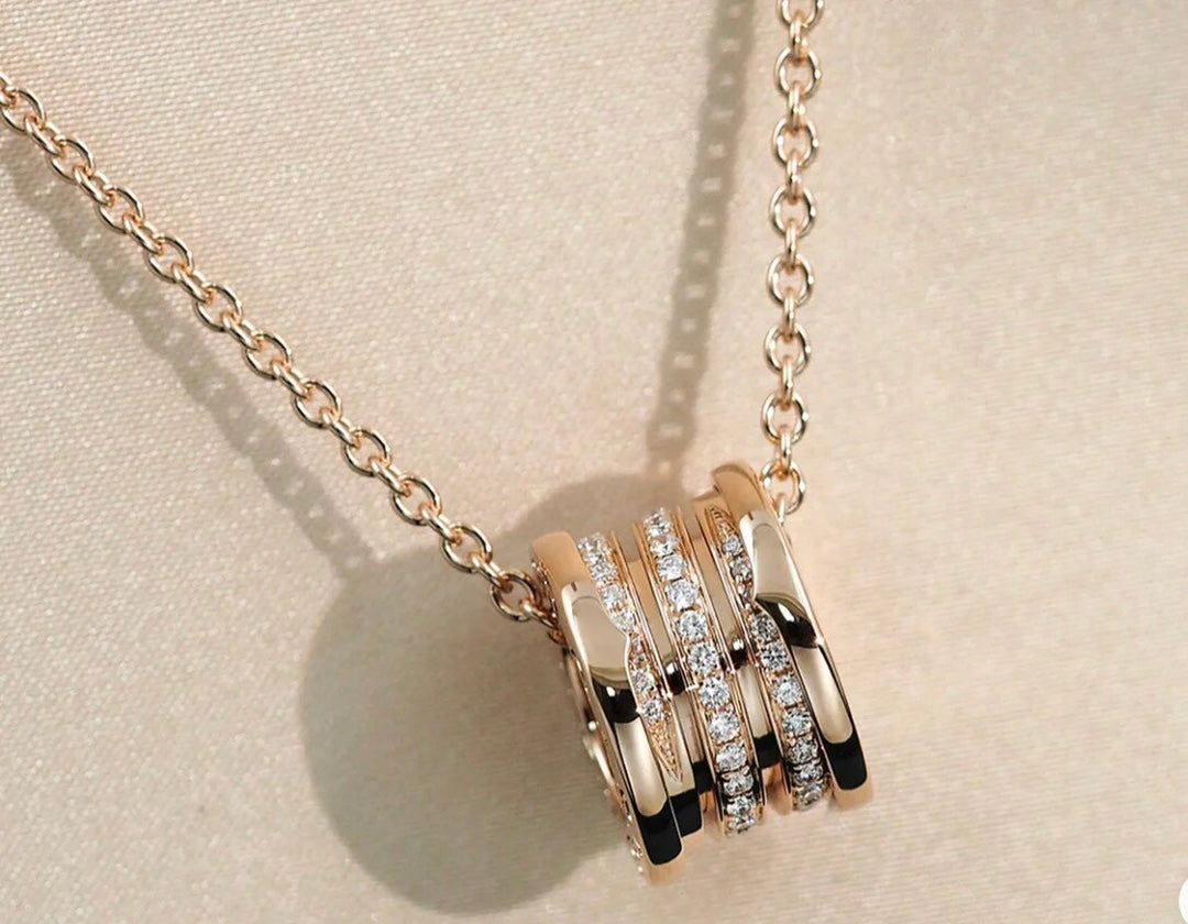 [Vintora]ZERO 1 PINK GOLD DIAMOND NECKLACE