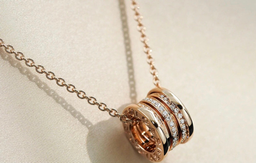 [Vintora]ZERO 1 PINK GOLD DIAMOND NECKLACE