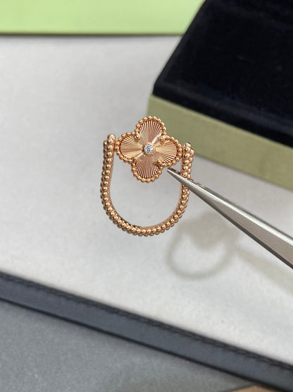 [Vintora]CLOVER RIVERSIBLE ROSE GOLD RING
