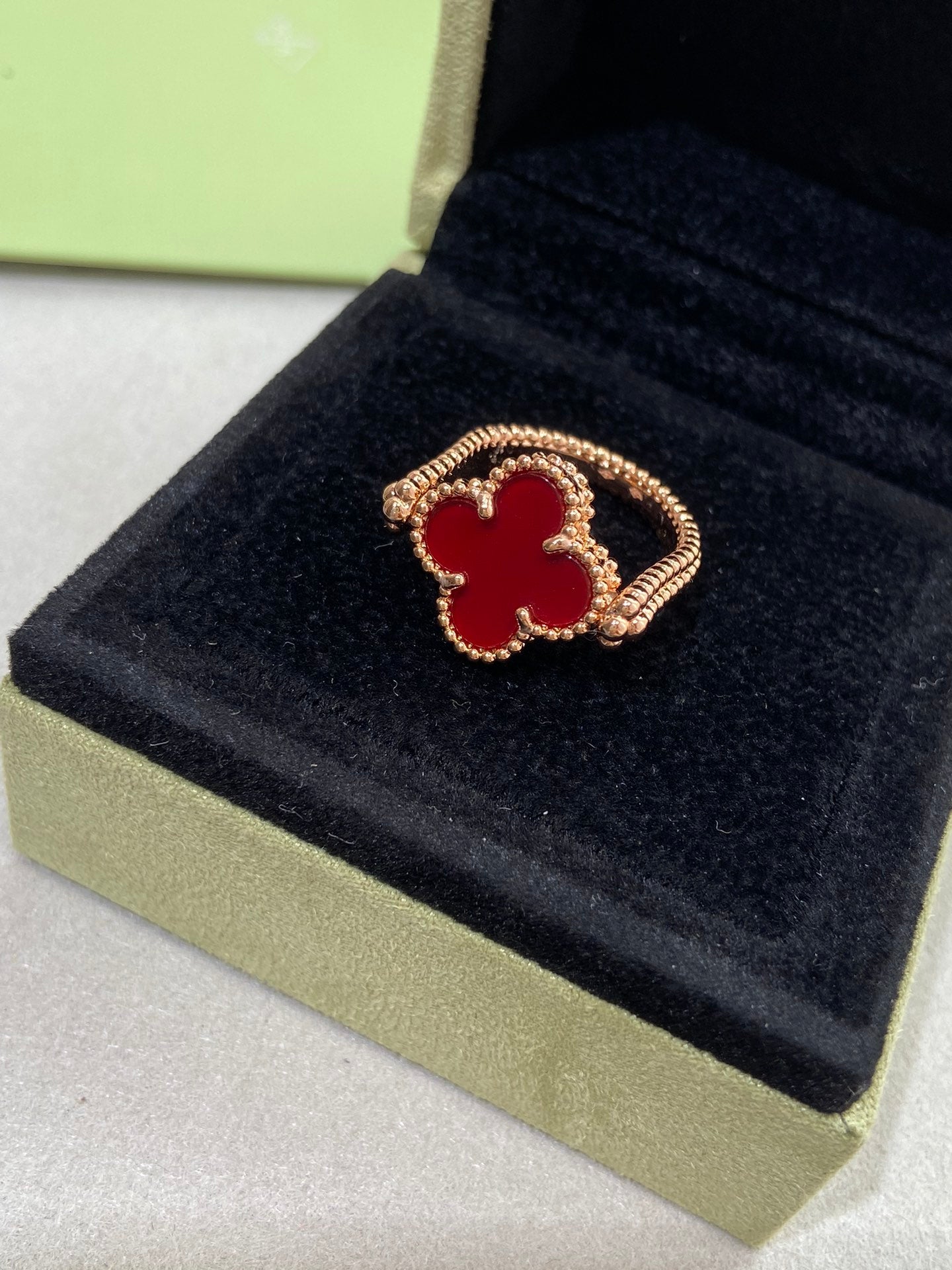 [Vintora]CLOVER RIVERSIBLE ROSE GOLD RING