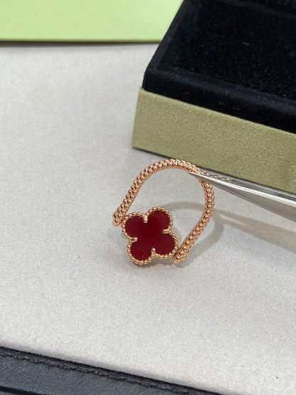 [Vintora]CLOVER RIVERSIBLE ROSE GOLD RING