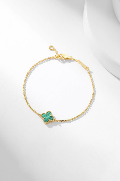 [Vintora]BRACELET CLOVER MALACHITE 1 MOTIF
