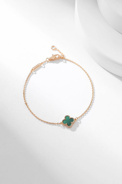 [Vintora]BRACELET CLOVER MALACHITE 1 MOTIF