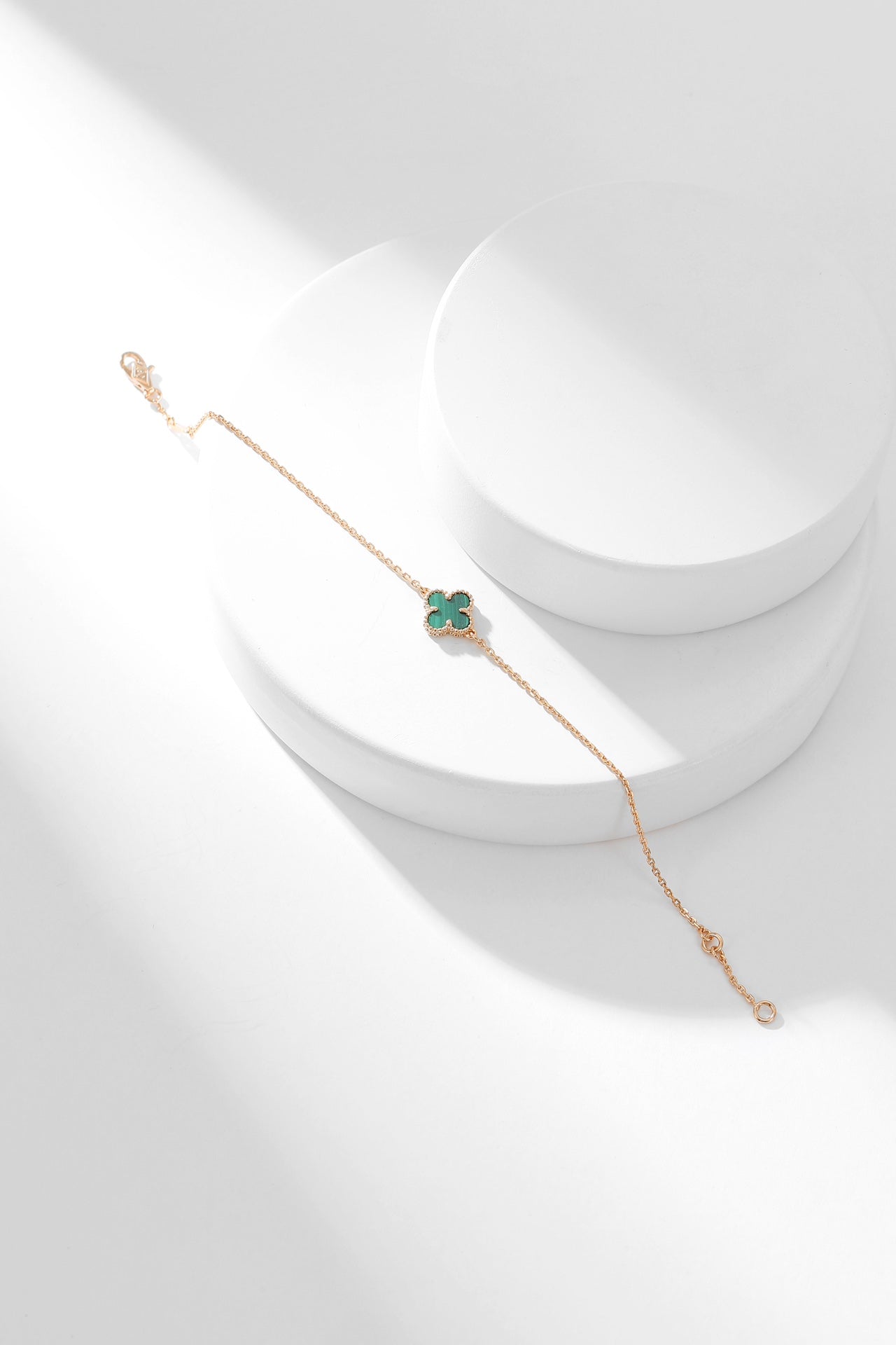 [Vintora]BRACELET CLOVER MALACHITE 1 MOTIF