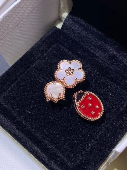 [Vintora]LUCKY 3 MOTIF ROSE GOLD RING