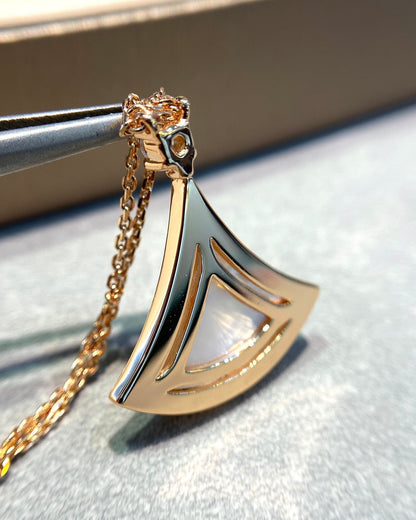 [Vintora]DREAM MOP DIAMOND PAVED PINK GOLD NECKLACE